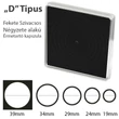 Kép 1/2 - Fekete habbetétes, szögletes érmekapszula, D" típus 19-24-29-34-39 mm