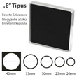 Kép 1/2 - Fekete habbetétes, szögletes érmekapszula, "E" típus 20-25-30-35-40 mm