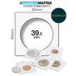 Kép 1/2 - MATRIX érmetartó keret, fekete, belső Ø 39,5 mm, öntapadós