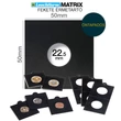 Kép 1/2 - MATRIX érmetartó keret, fekete, belső Ø 22,5 mm, öntapadós