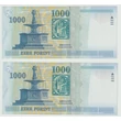 Kép 2/2 - 2000 Millennium 1000 Forint sorszámkövető bankjegy pár XF
