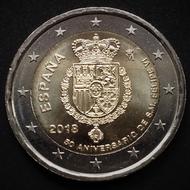 2018 2 Euro UNC emlékérme Spanyolország VI. Fülöp király 50. születésnapja