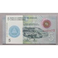 2020 Nicaragua 5 Cordobas UNC bankjegy