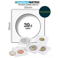 MATRIX érmetartó keret, fekete, belső Ø 39,5 mm, öntapadós