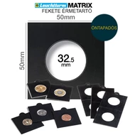 MATRIX érmetartó keret, fekete, belső Ø 32,5 mm, öntapadós