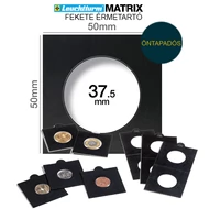 MATRIX érmetartó keret, fekete, belső Ø 37,5 mm, öntapadós