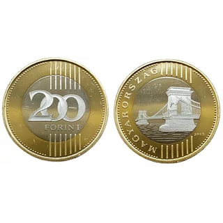 2015 200 Forint PP kivitelű verdefényes ritka érme forgalomból