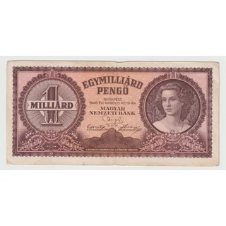 1946 1 Milliárd pengő bankjegy