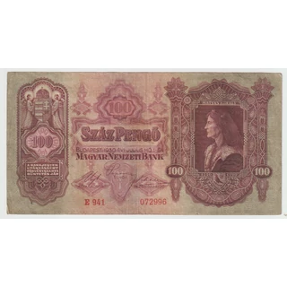 1930 100 Pengő  bankjegy