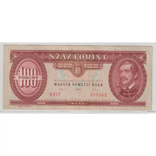 1992 100 Forint bankjegy január B sorozat 