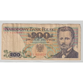 1986 200 Zloty bankjegy (Lengyelország)