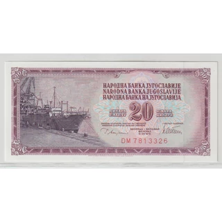 1974 20 dinara bankjegy (Jugoszlávia) UNC