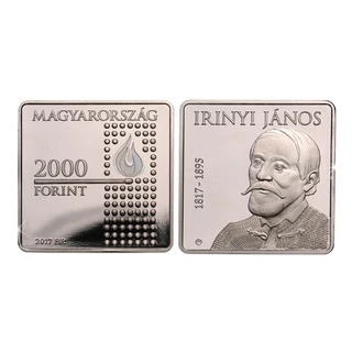 2017 2000 forint Irinyi János színesfém emlékérme PP (Proof kivitel)