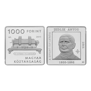 2011 1000 forint Jedlik Ányos színesfém emlékérme PP (Proof kivitel)