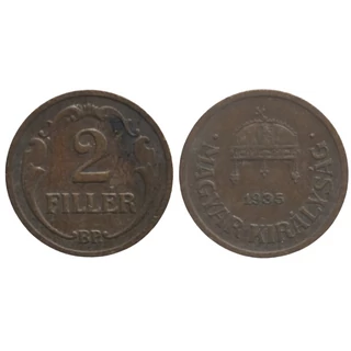 1935 2 Fillér – Bronz forgalmi érme