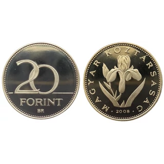 2008 20 forint PP érme - Mindössze 7000 darabos proof kiadás
