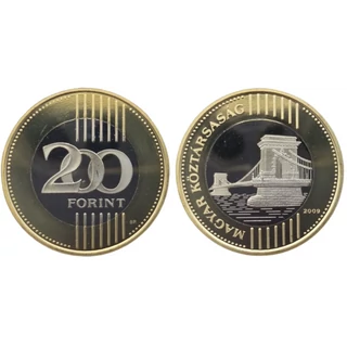 2009 200 forint PP érme - Mindössze 7000 darabos proof kiadás