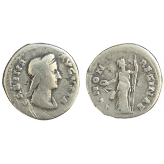 Sabina Denarius, római ezüst érme – Kr.u. 134-136, RIC 395a
