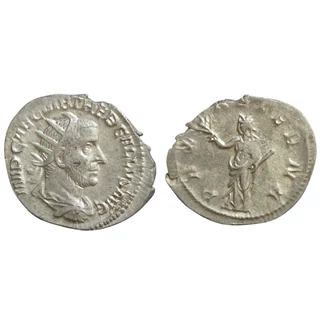 Trebonianus Gallus Antoninianus, római ezüst érme – Kr.u. 252-253, RIC 71