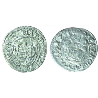 1617-es II. Mátyás ezüst denár – K-B verdejelű, Madonna ábrázolással