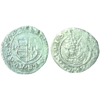 1613 II. Mátyás ezüst denár érme – K–B, Körmöcbánya, ÉH 869