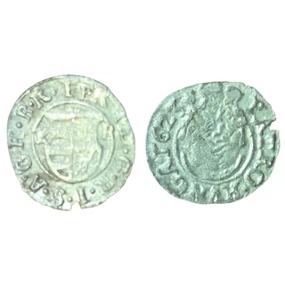 1623 II. Ferdinánd ezüst denár érme – K–B, Körmöcbánya, ÉH 916b