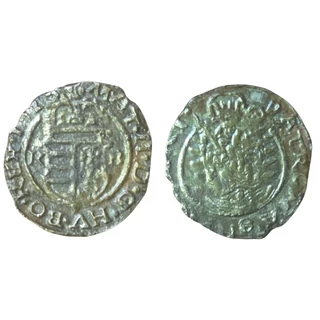 1613 II. Mátyás ezüst denár érme – K–B, Körmöcbánya, ÉH 869