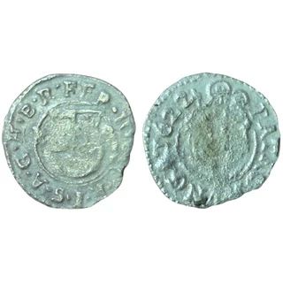 1622-es II. Mátyás ezüst denár – K-B verdejelű, Madonna ábrázolással
