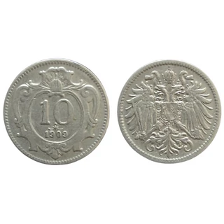 1909 10 Heller érme– Osztrák–Magyar Monarchia