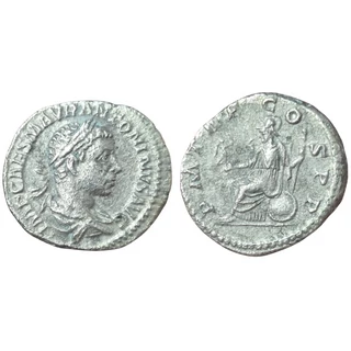 Elagabalus Denarius, római ezüst érme – Kr.u. 218, RIC 3