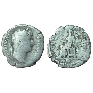 Hadrianus Denarius, római ezüst érme – Kr.u. 128, RIC 911