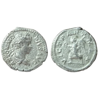 Caracalla Denarius, római ezüst érme – Kr.u. 204, RIC 144b