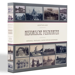 Leuchtturm album 600 történelmi képeslap tárolására, 50 beépített átlátszó lappal