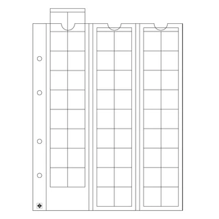 Leuchtturm OPTIMA érmetartó lap, 54 db érméhez 20 mm Ø-ig, átlátszó