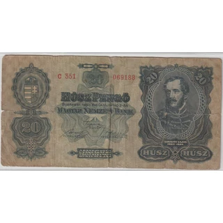 1930 20 Pengő bankjegy F
