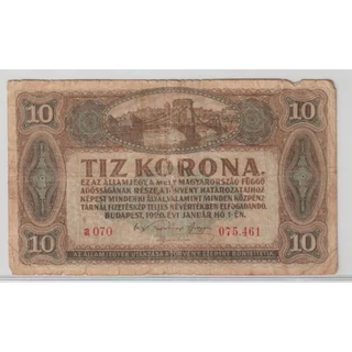 1920 10 Korona Államjegy