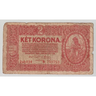 1920 2 Korona Államjegy