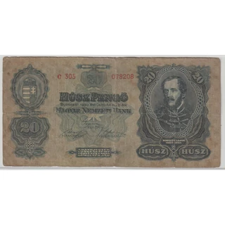 1930 20 Pengő bankjegy F