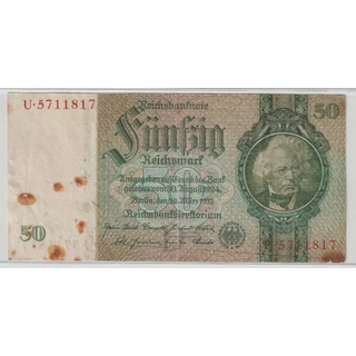 1933 50 Márka - Fünfzig Reichsmark - Németország