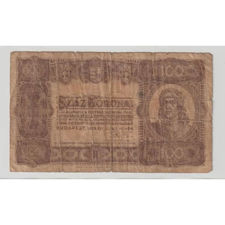 1923 100 korona államjegy papírpénz