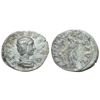 Julia Maesa Denarius, római ezüst érme FECVNDITAS AVG – Kr.u. 219, RIC 249