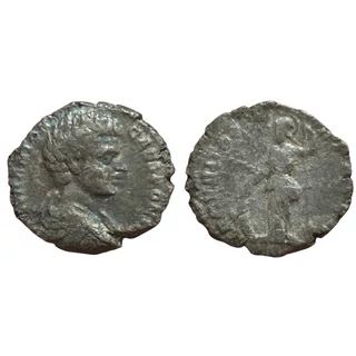 Caracalla Denarius, római ezüst érme SECVRITAS PERPETVA – Kr.u. 196-198, RIC 330
