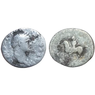 Domitianus Denarius, római ezüst érme CAES AVG F DOMIT COS II – Kr.u. 73, RIC 680