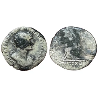 Hadrianus Denarius, római ezüst érme – Kr.u. 117, RIC 49