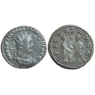 Valerianus Antoninianus, római ezüst / billon érme PIETAS AVGG – Kr.u. 253, RIC 285
