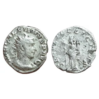 Gallienus Antoninianus, római billon érme SAECVLI FELICITAS – Kr.u. 257, Wareham Hoard 316 var