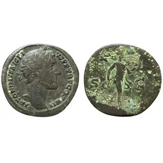 Antoninus Pius Sestertius, római bronz érme – Kr.u. 145-161, RIC 778