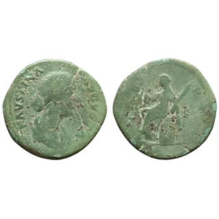Faustina II Sestertius, római bronz érme – Kr.u. 161-175, RIC 1620