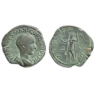 Gordianus III. Sestertius, római bronz érme – Kr.u. 240, RIC 273a