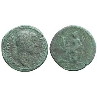 Hadrianus Sestertius, római bronz érme – Kr.u. 127, RIC 636